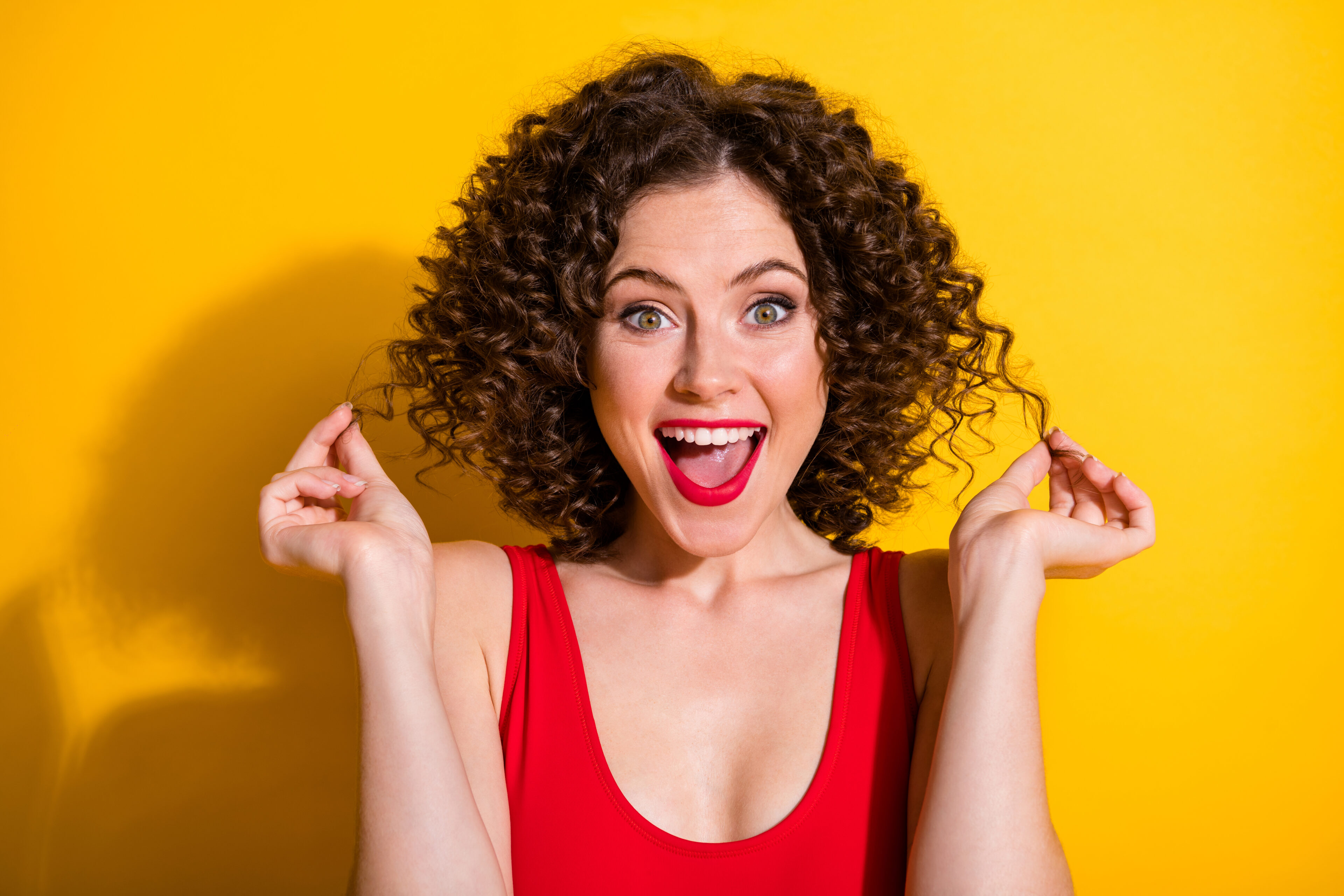 Curly bob hairstyle