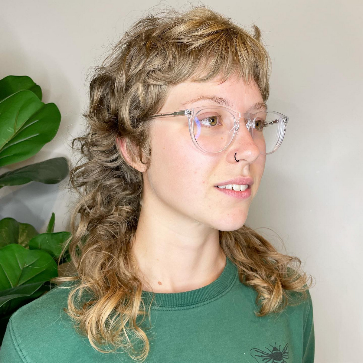 Curly Mullet for long hair