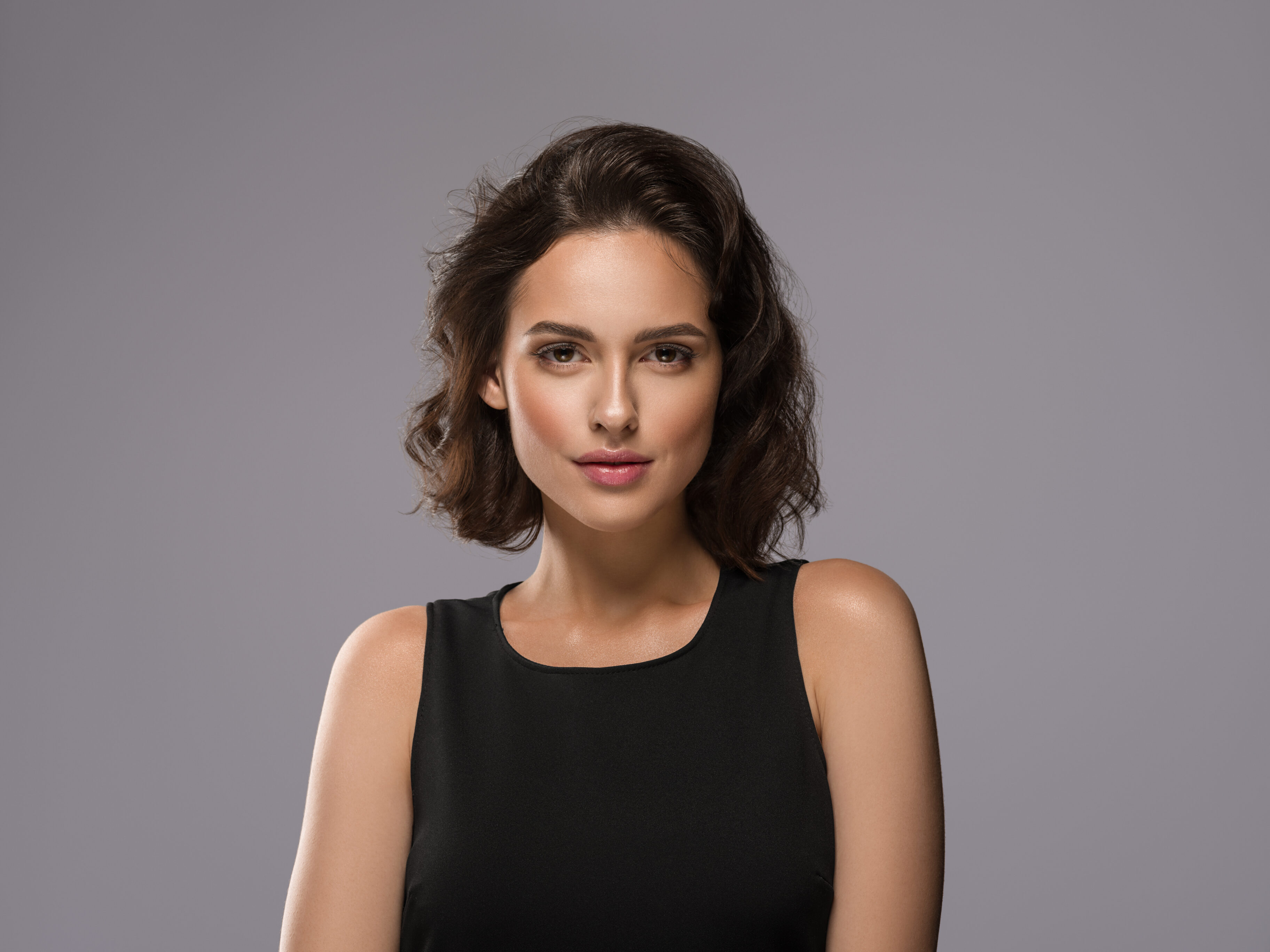 Woman with short hair