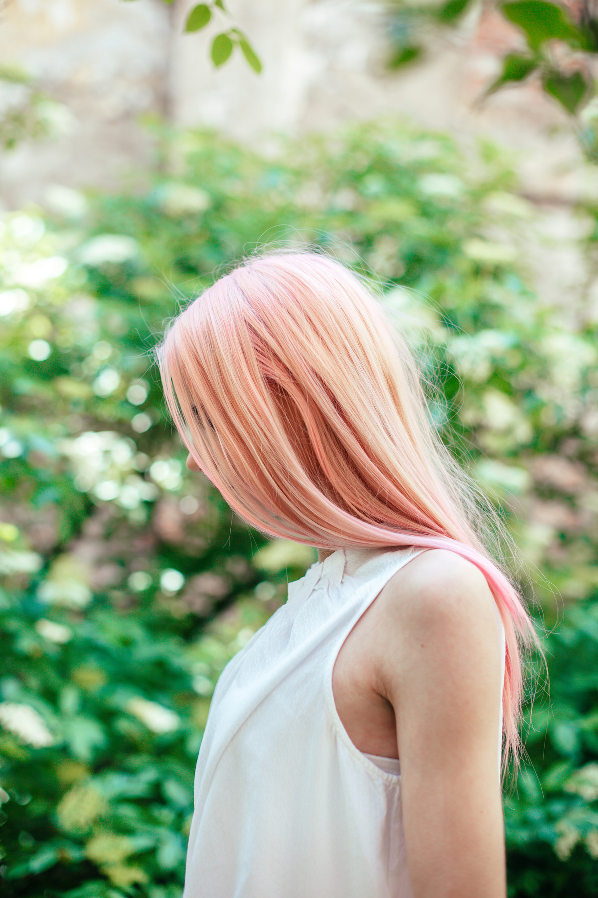 Fade pink hair