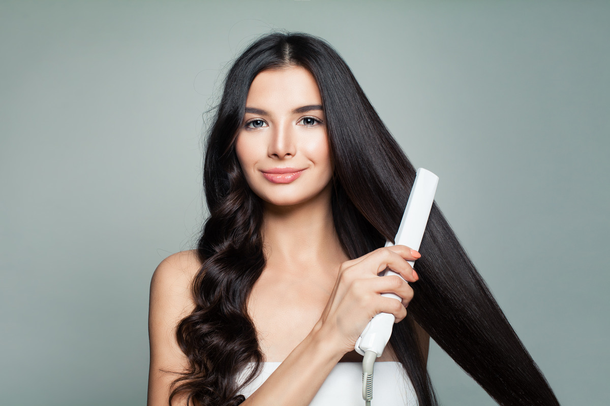 Flat iron hair