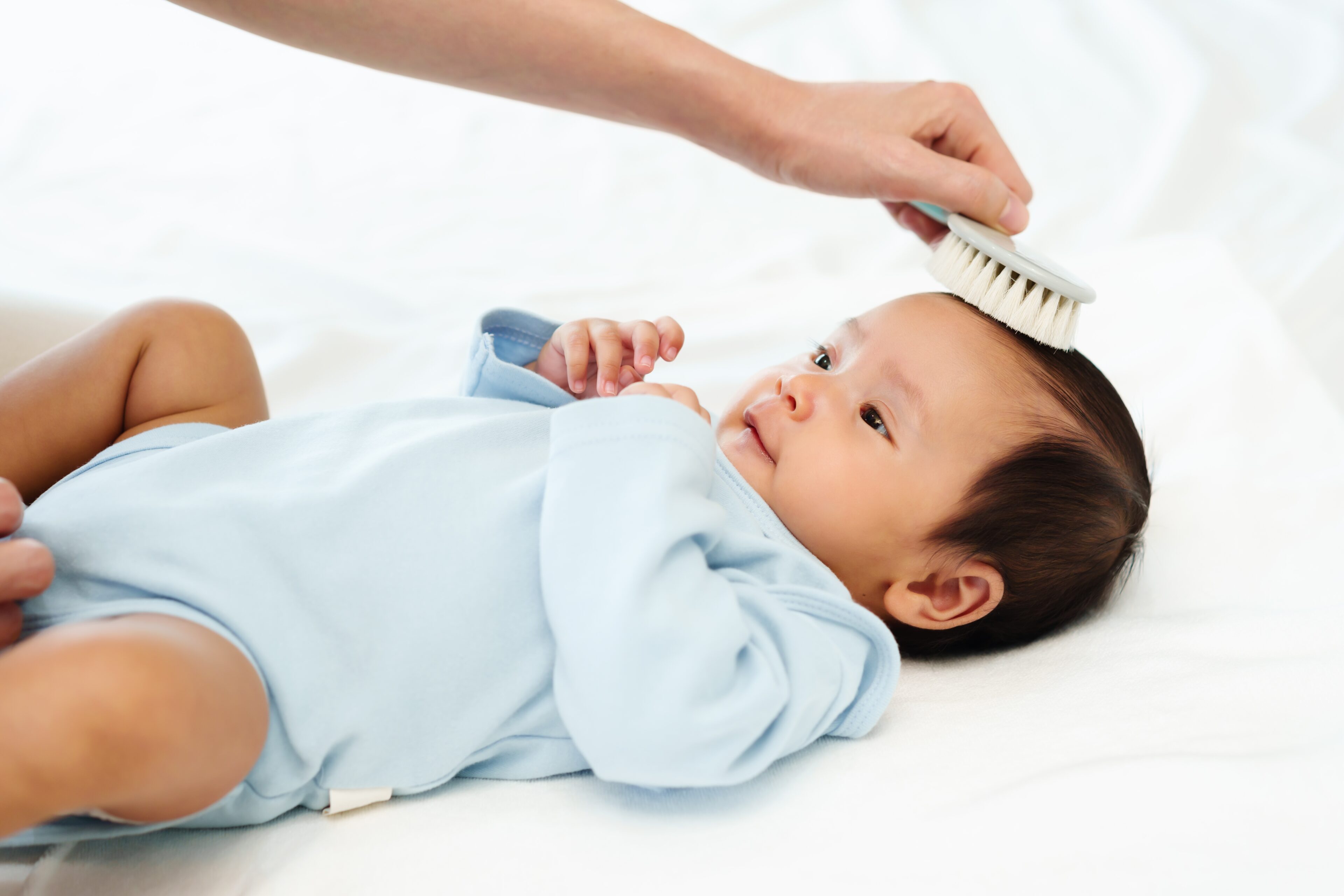 Brush hair gently