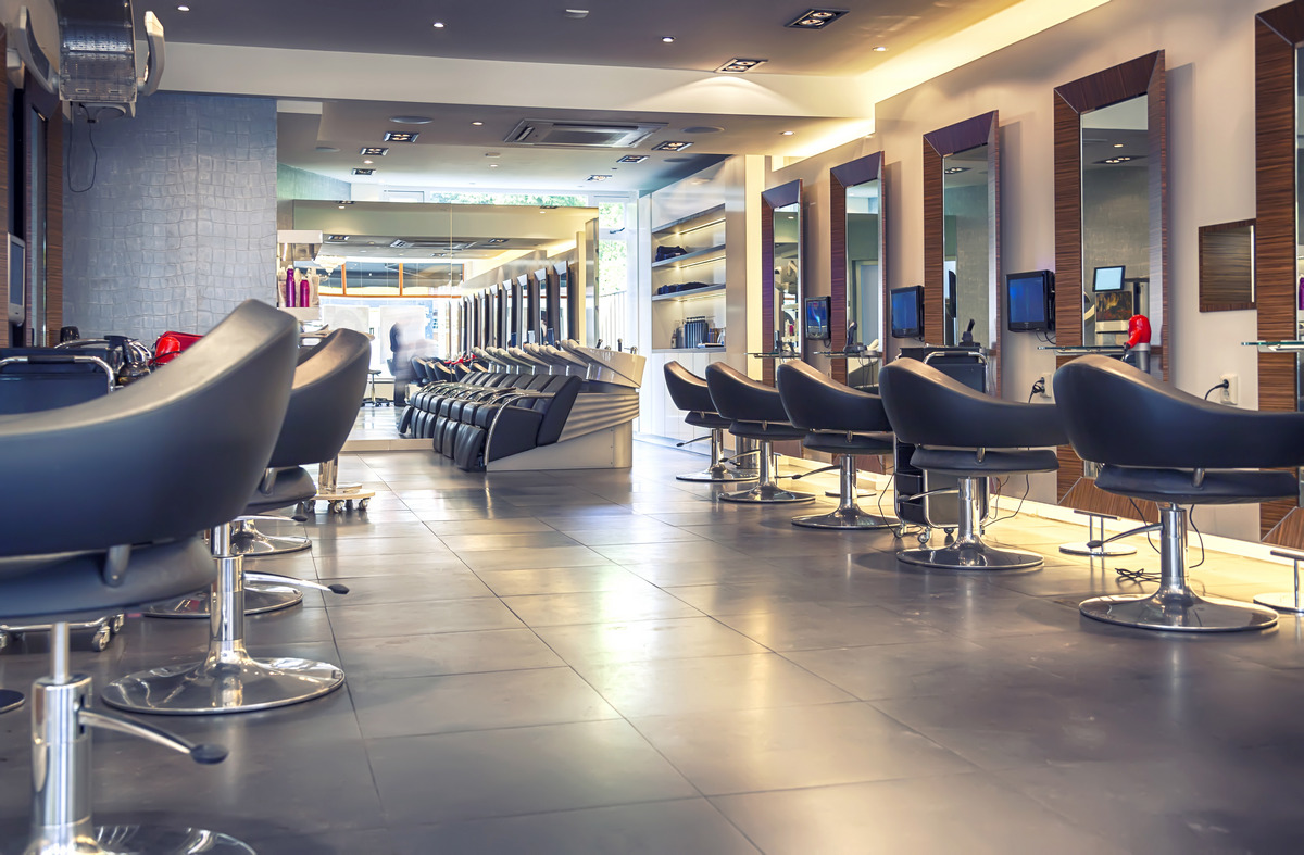 Interior of the modern hair salon