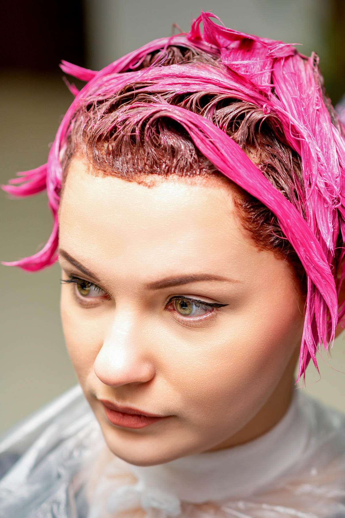 Leave the mixture on the hair