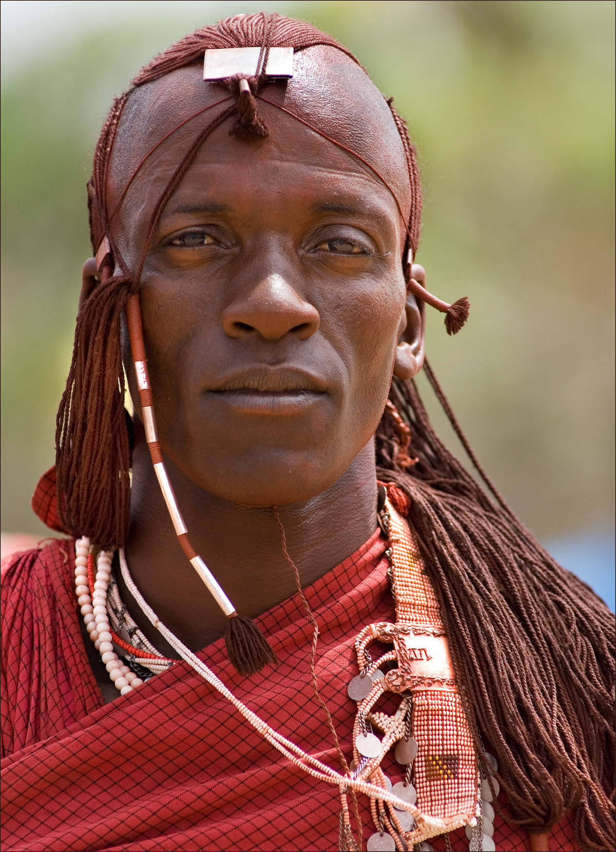 Maasai man with his dreadlocks