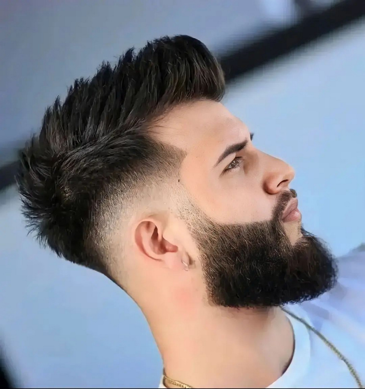 Man with low fade hair