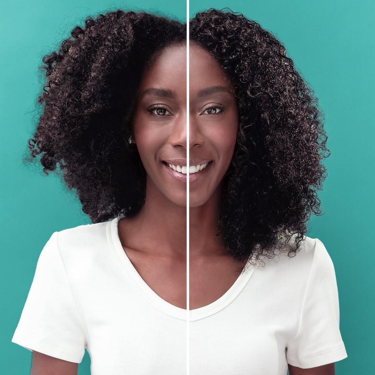 A woman’s hair after using Maui Moisture