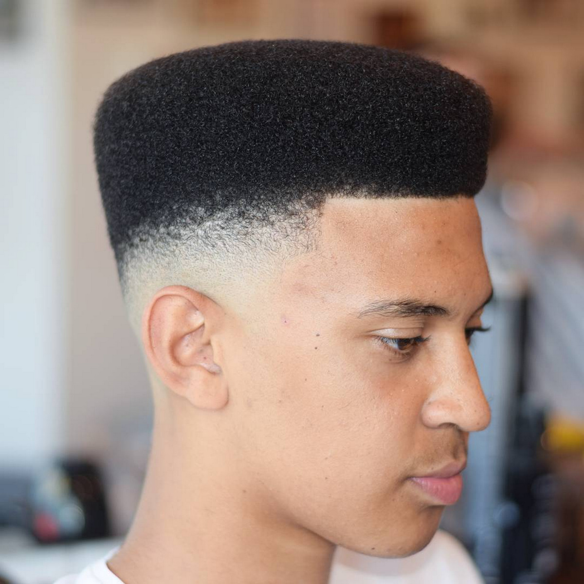 Men with afro fade hair