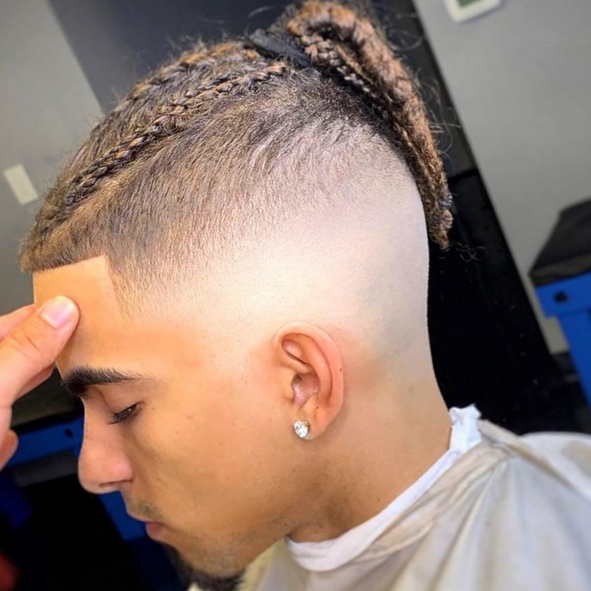 Men with bald fade hairĀ