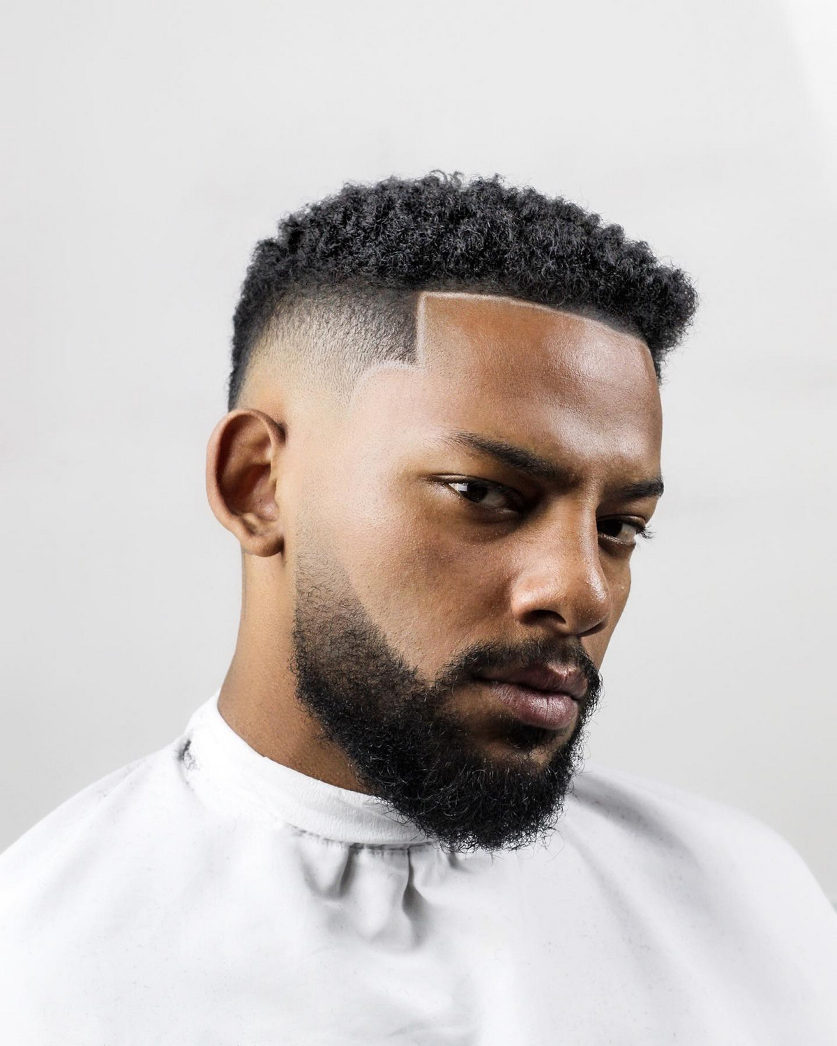 Men with shadow fade hair