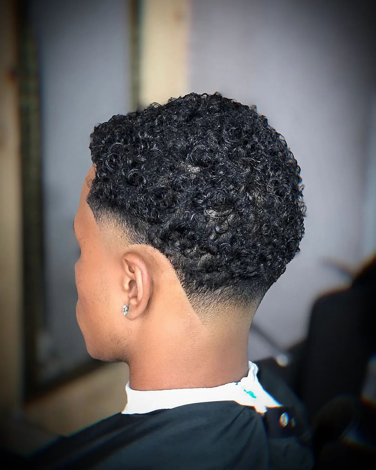 Men with taper fade hair