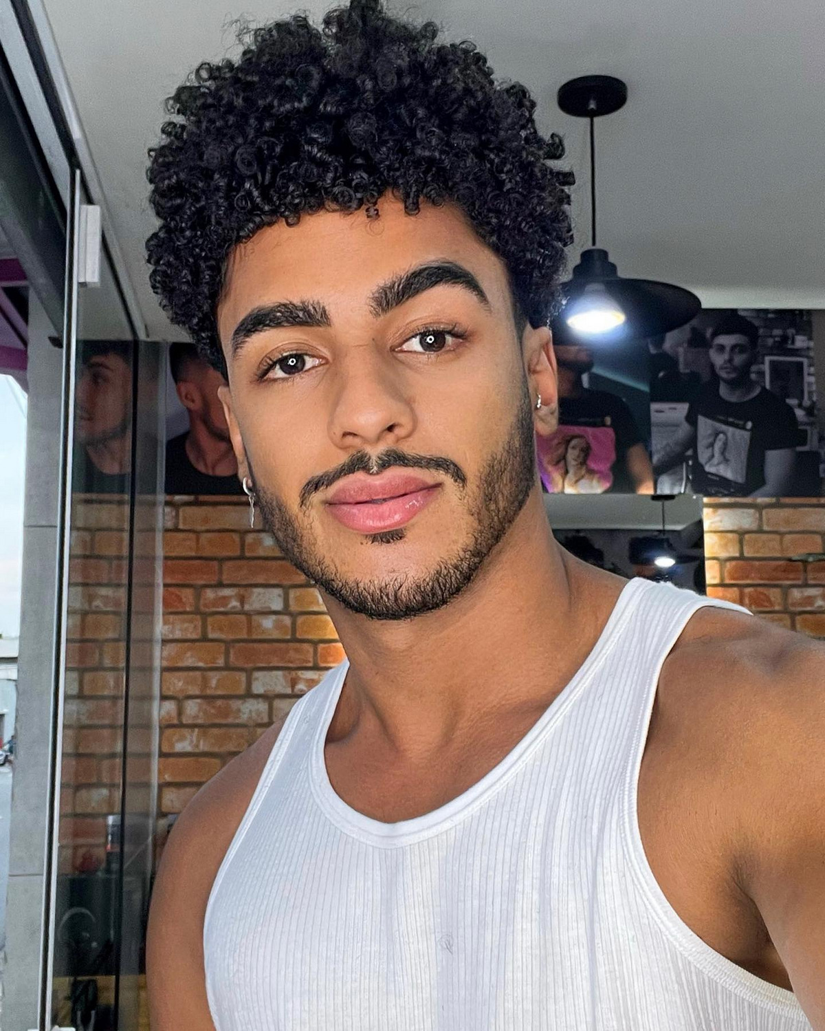 Men with temple fade hair