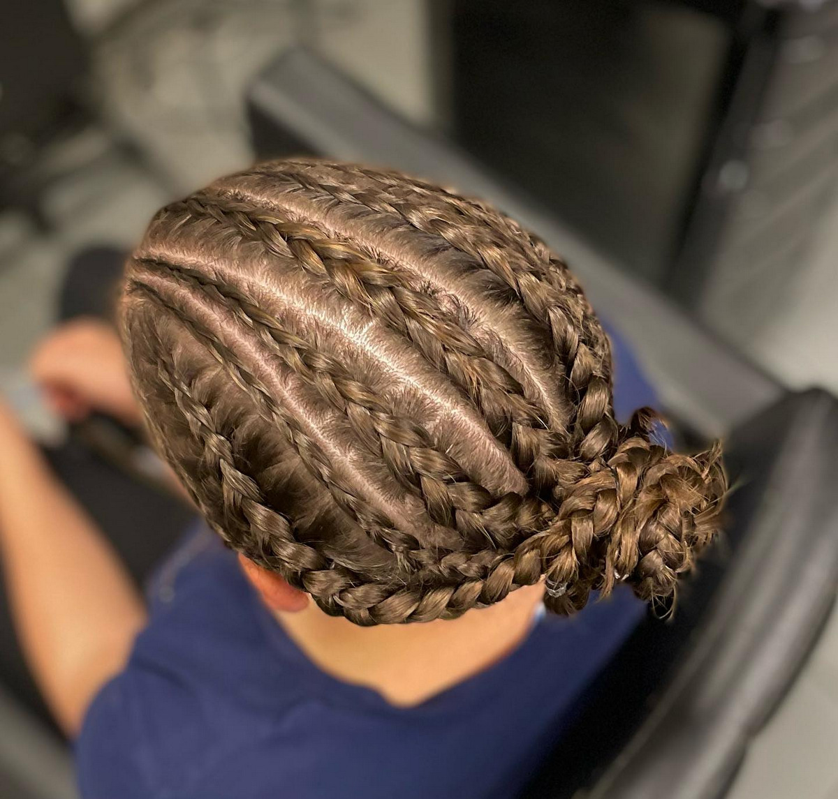 Neat and dynamic braids updo hairstyle