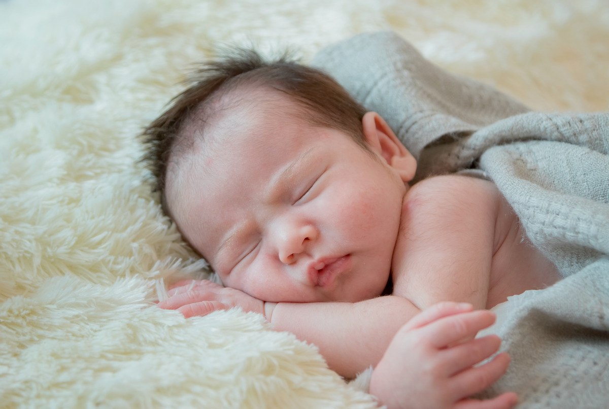 Newborn baby's hair is in love