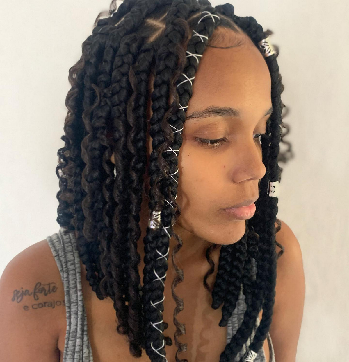 Power braids goddess hairstyle