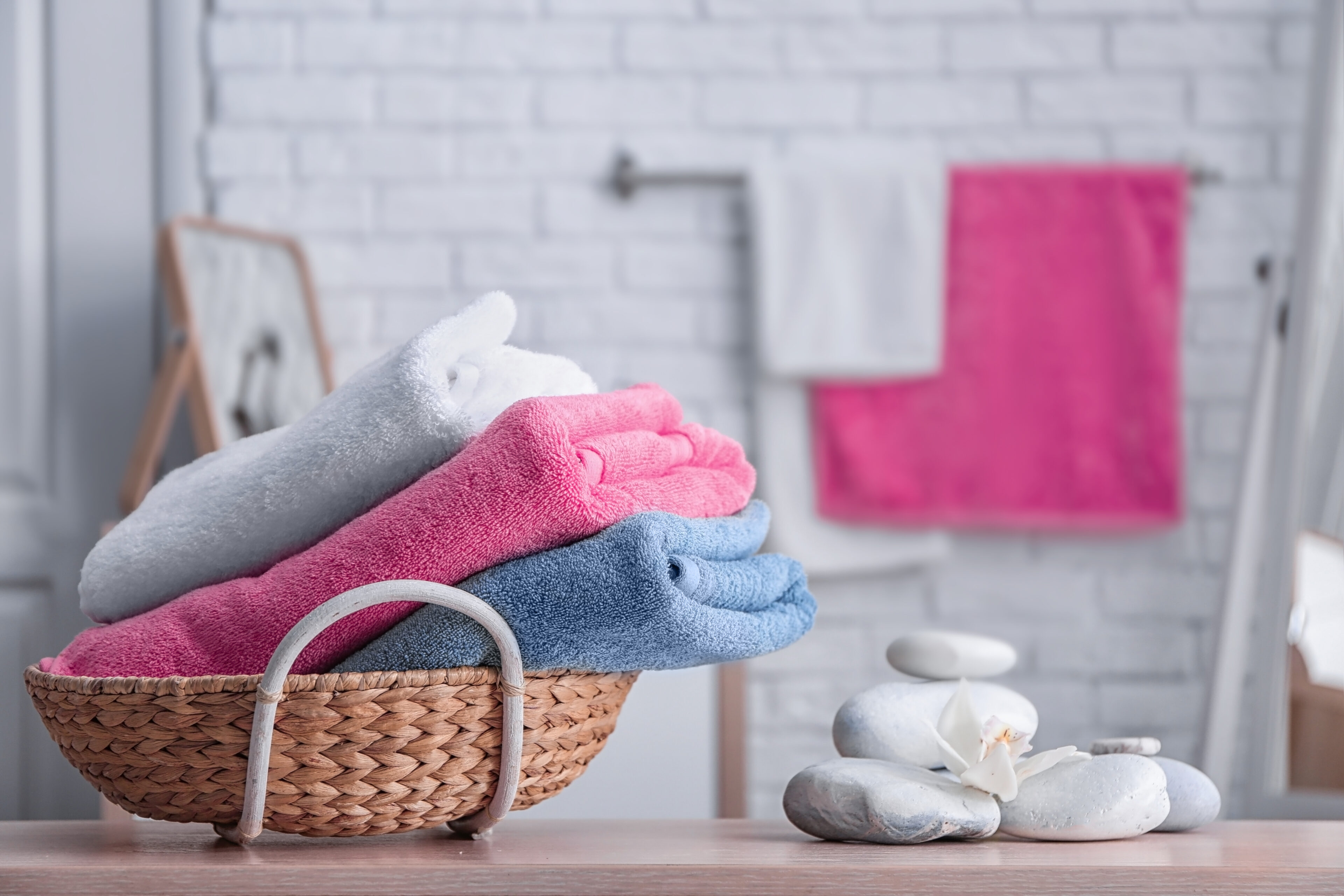 Using towel