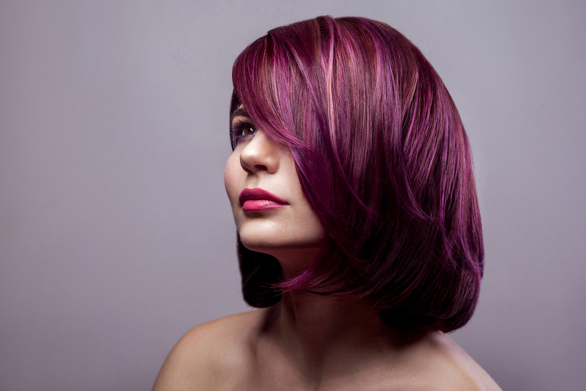 Purple hair without bleaching