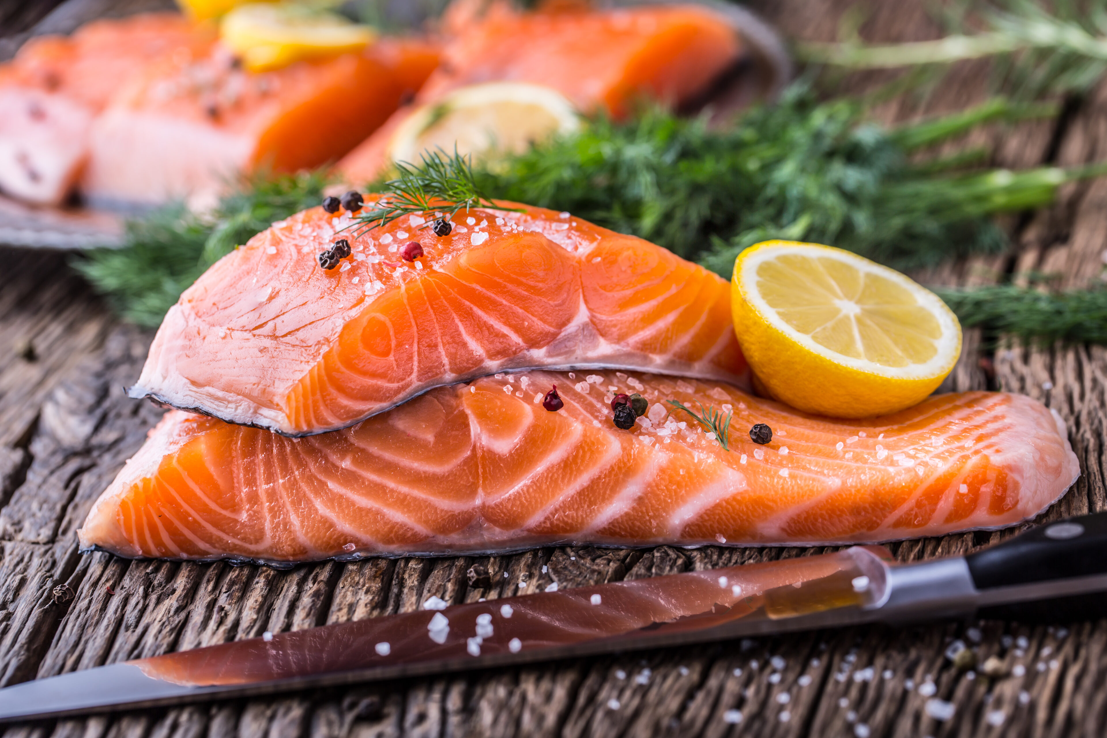 Salmon: Omega-3 fatty acids for hair health