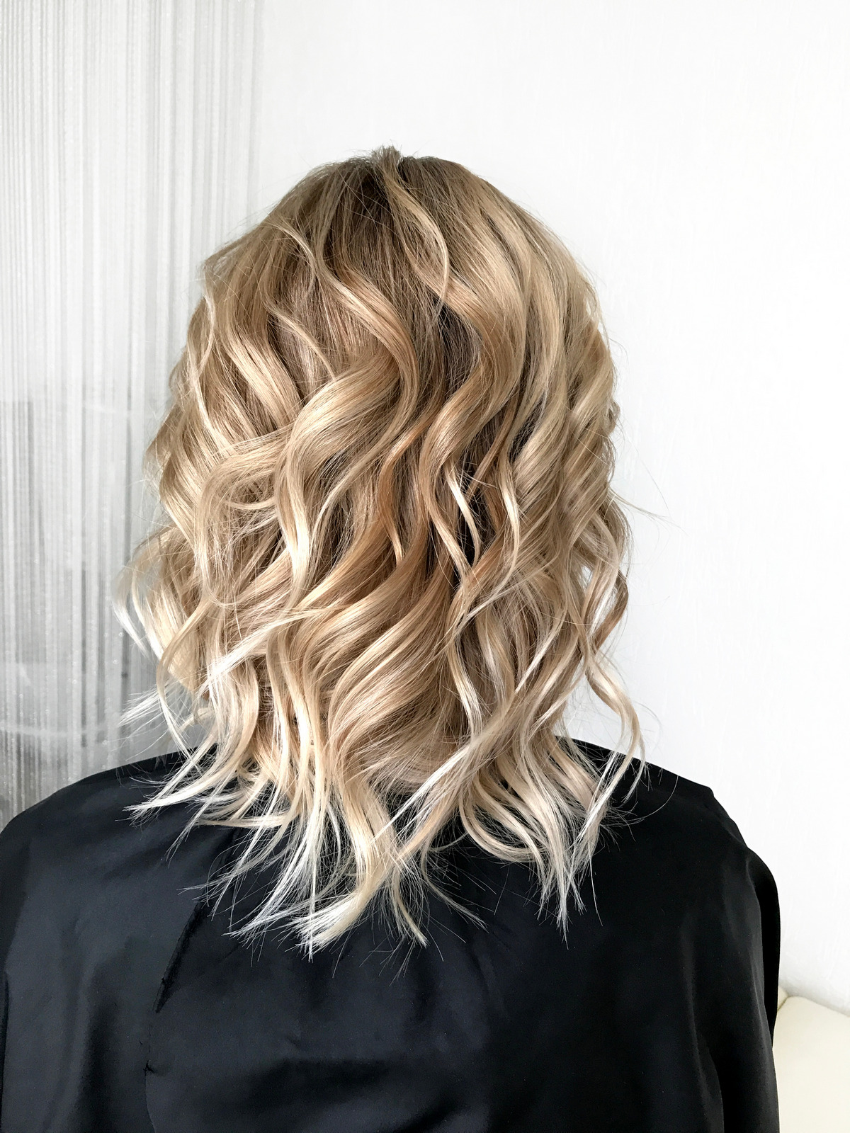 Short blond hair with balayage