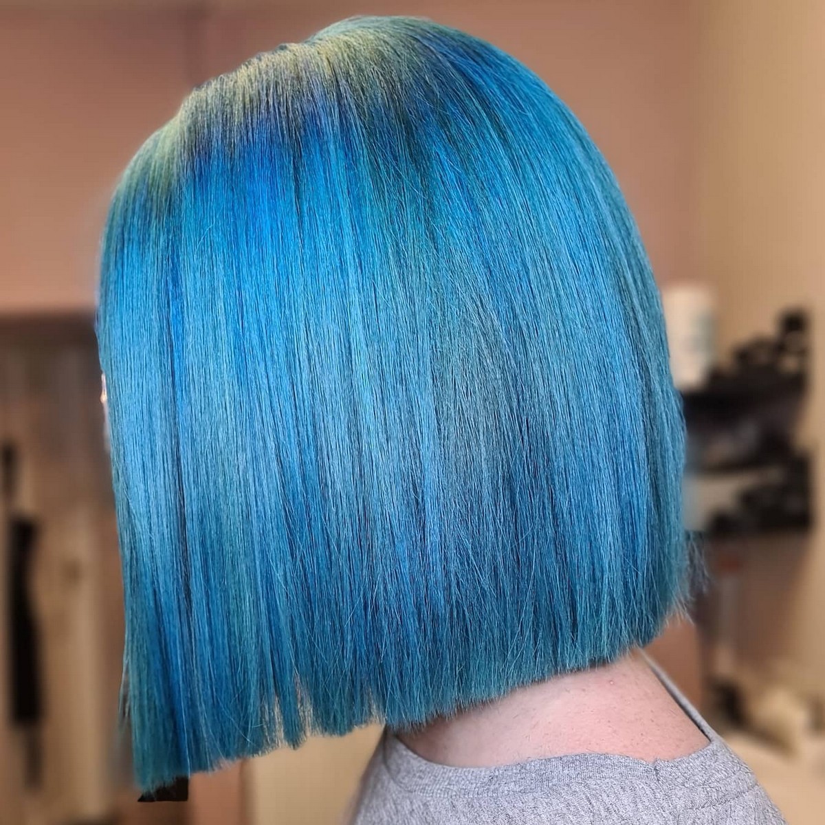 Sleek straight hair