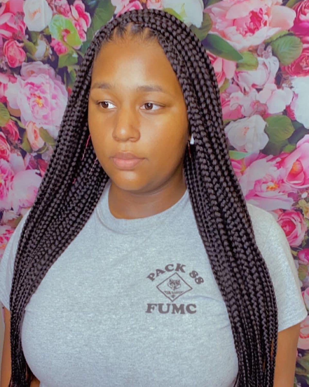 Stitch braids hairstyle for long hair