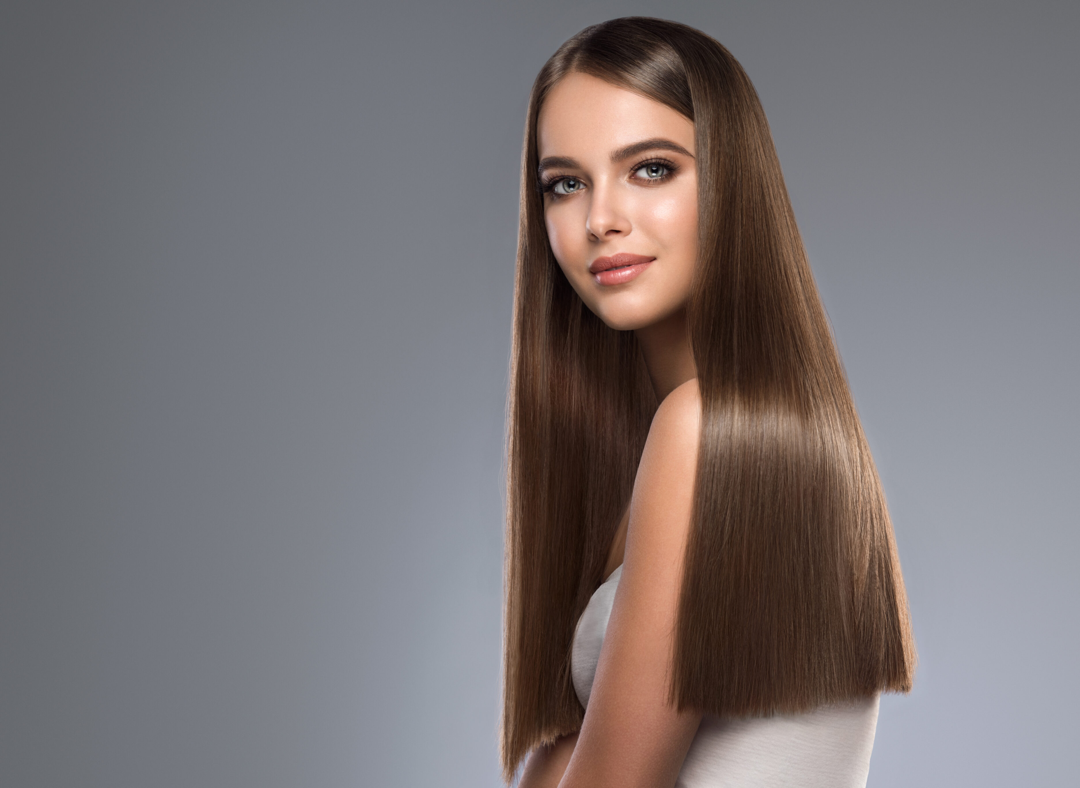 Smooth straight hair