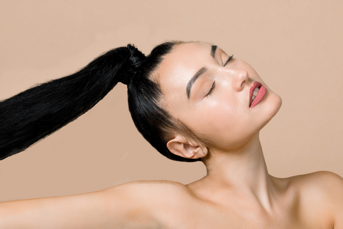Take A Small Section From Under The Ponytail