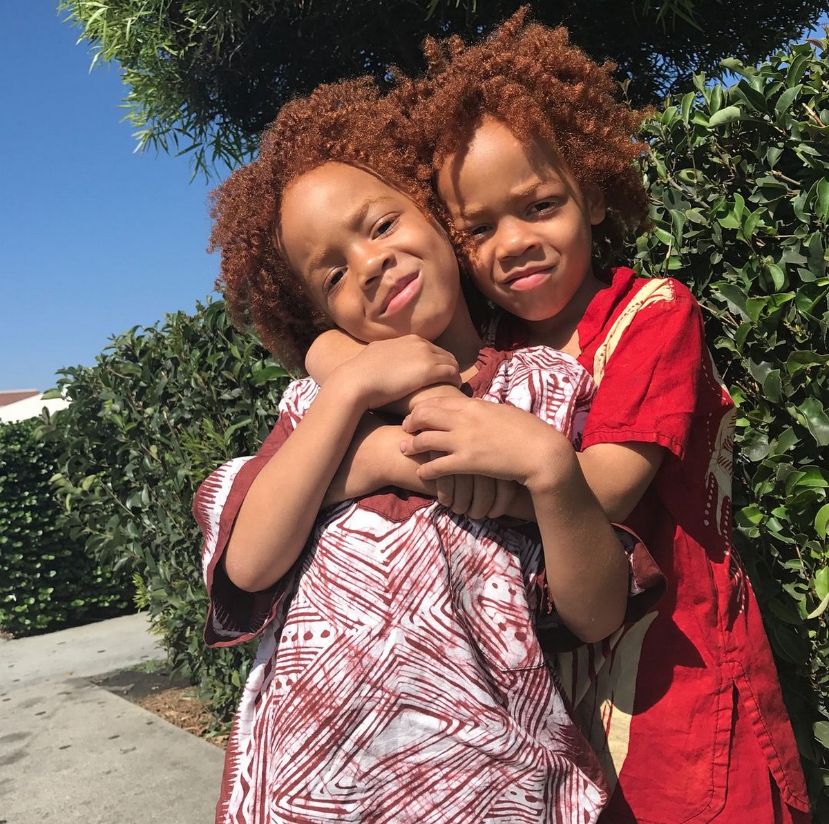 Black Twins In Red Hair
