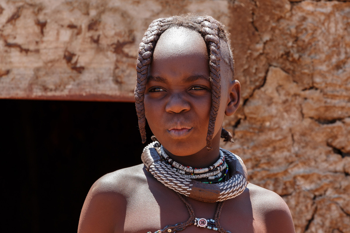 The twisted and beaded locks of the Himba
