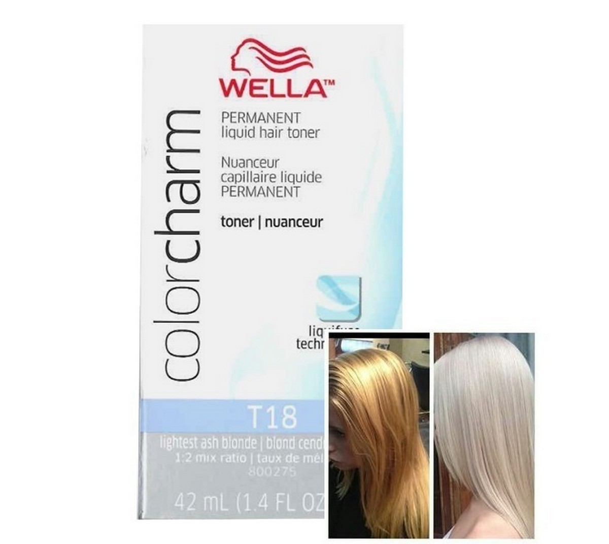 Wella T18 on hair 
