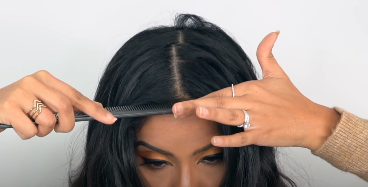 Create a center part