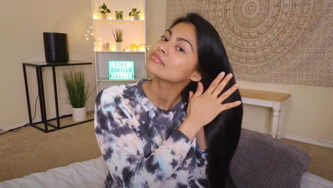 Apply the oil to whole hair