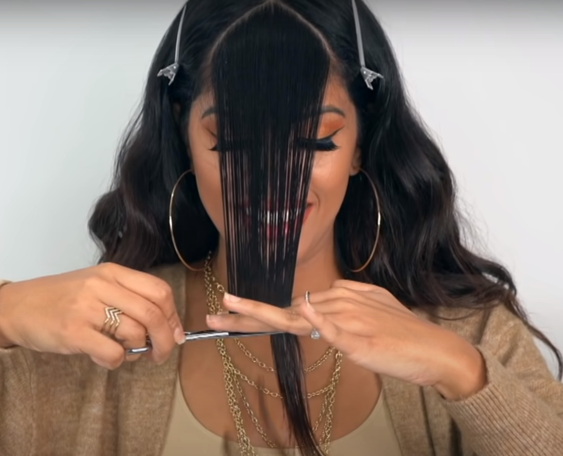 Determine the length of your bangs