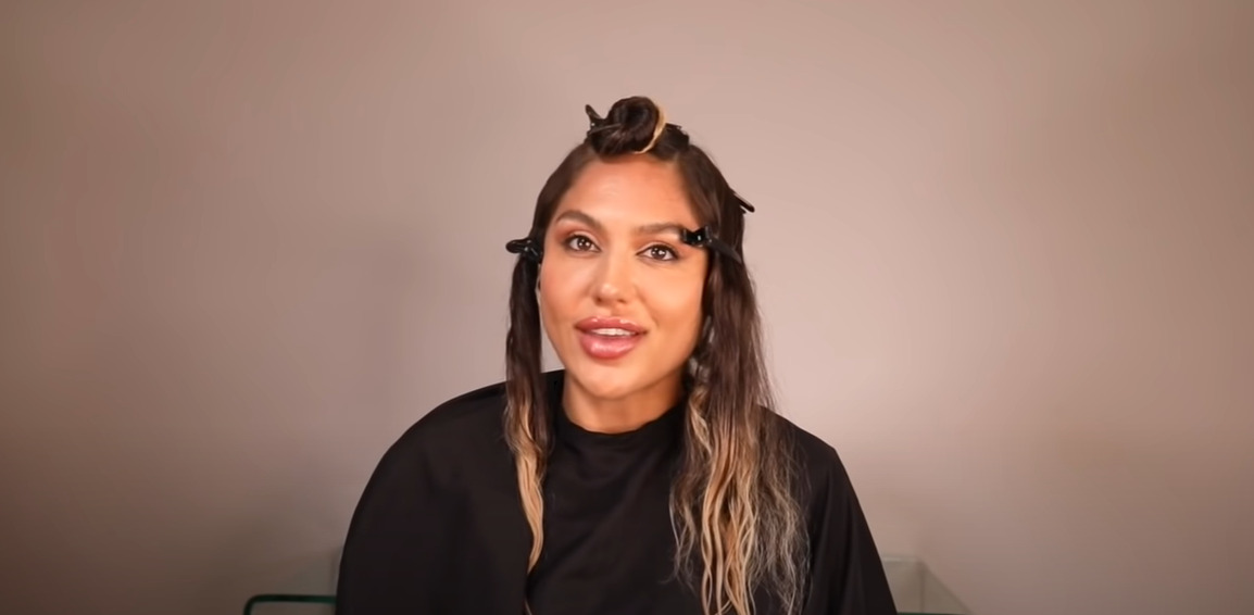 Divide the hair into sections