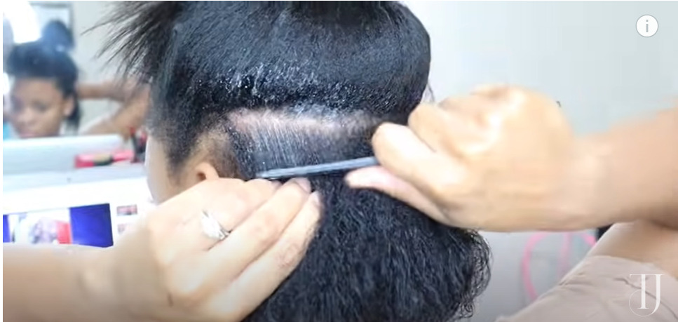 Gently comb out the glue