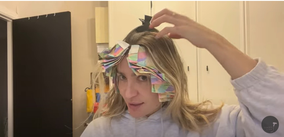 The sides of your hair when doing Balayage at home 