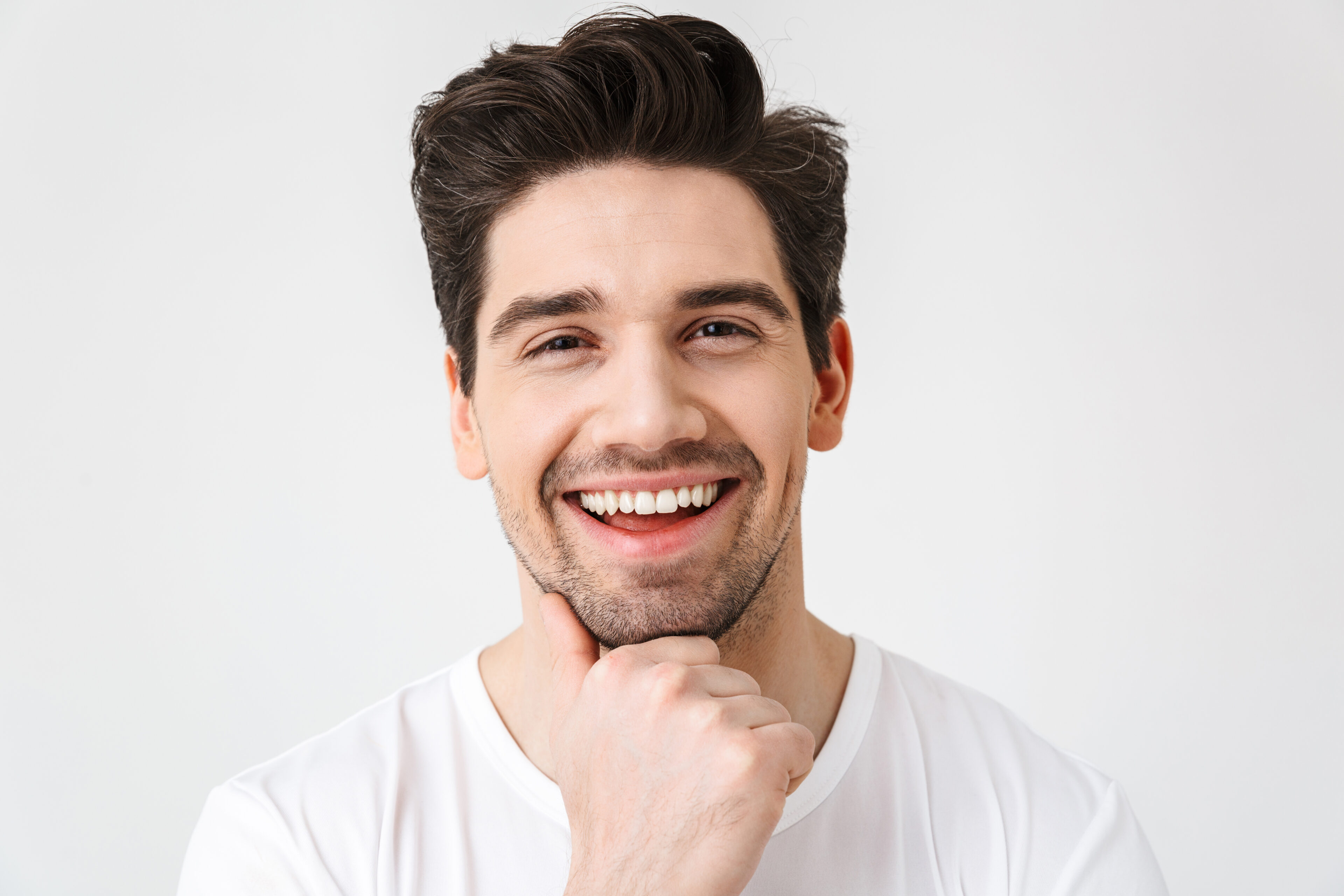 Modern side part pompadour