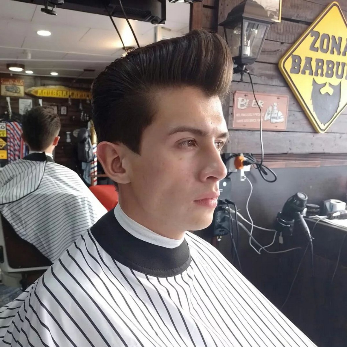 Classic Swept Back Ducktail Haircut
