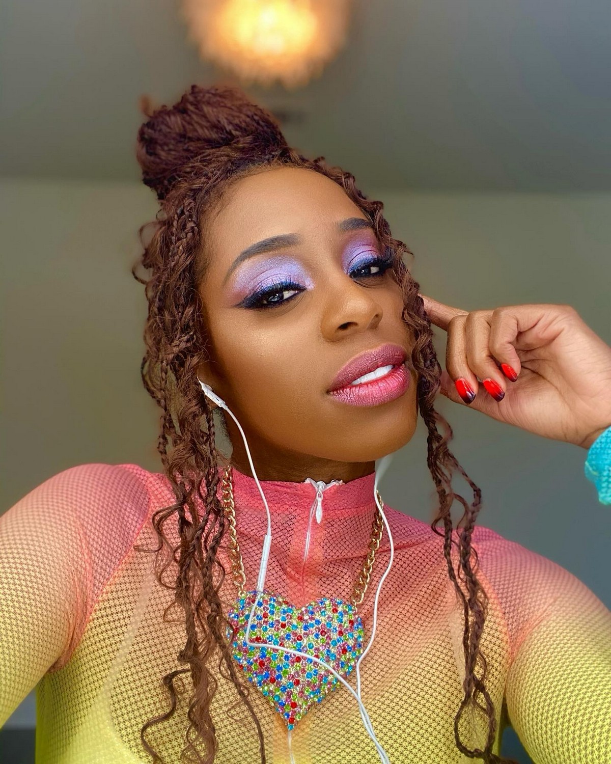 Brown Bun Bohemian Braids
