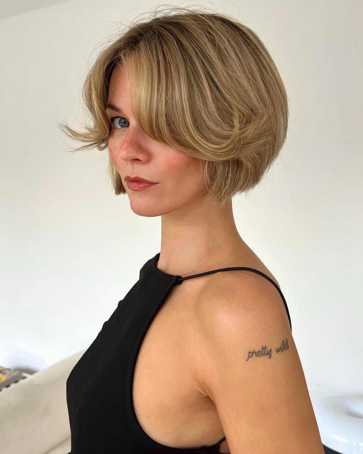 Curtain Bang With Bob Hair