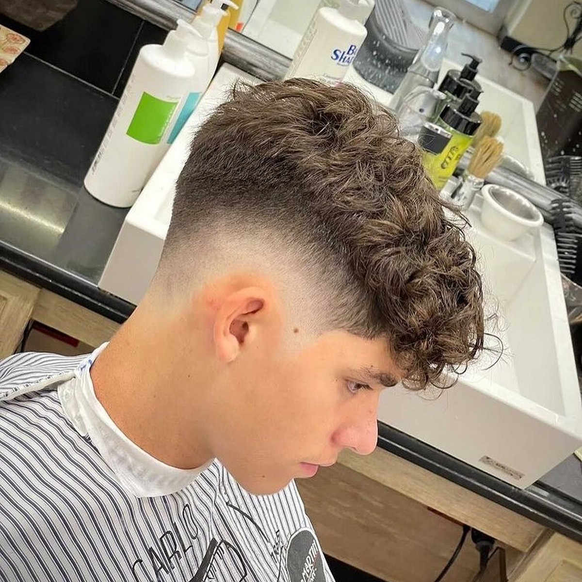 Curly Drop Fade