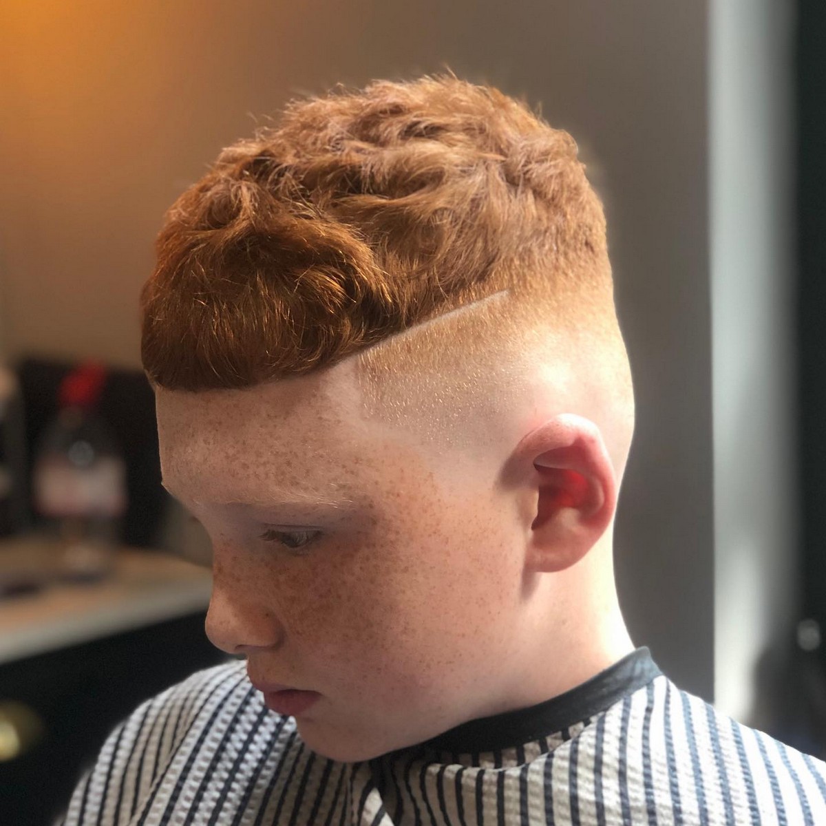 Short Curly Crop Fade