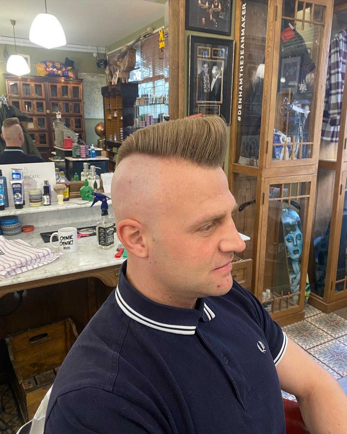 Mohawk Ducktail Haircut With Shaved Side