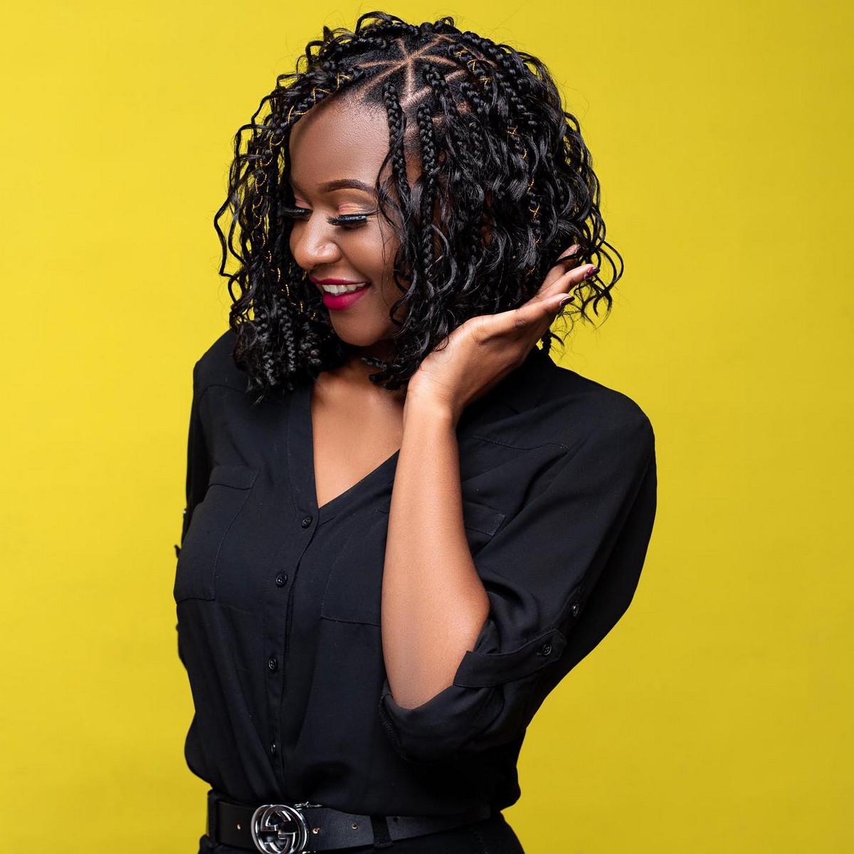 Short Bob Triangle Bohemian Braids