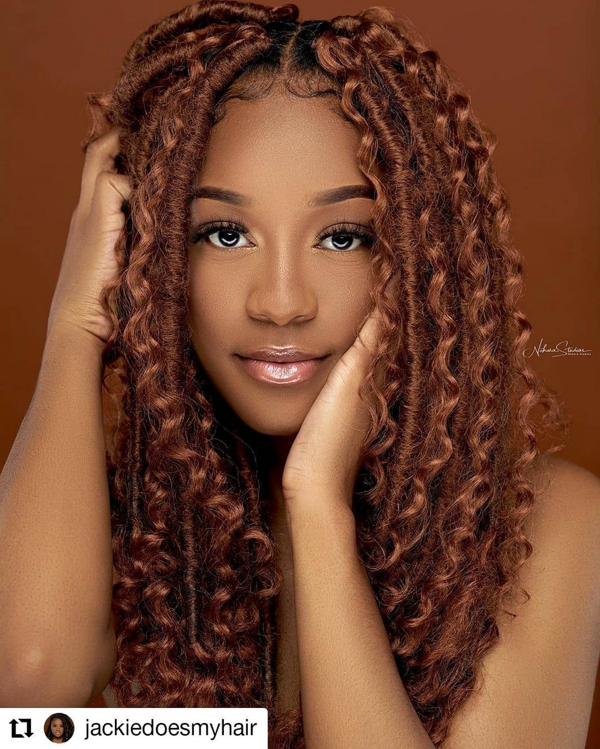 Brown Bohemian Locs