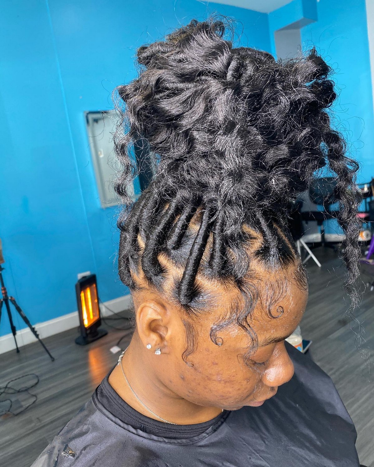 Big High Bohemian Locs Bun