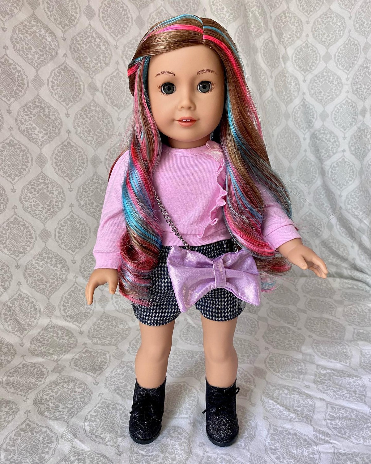 Highlights Pink And Blue Hair