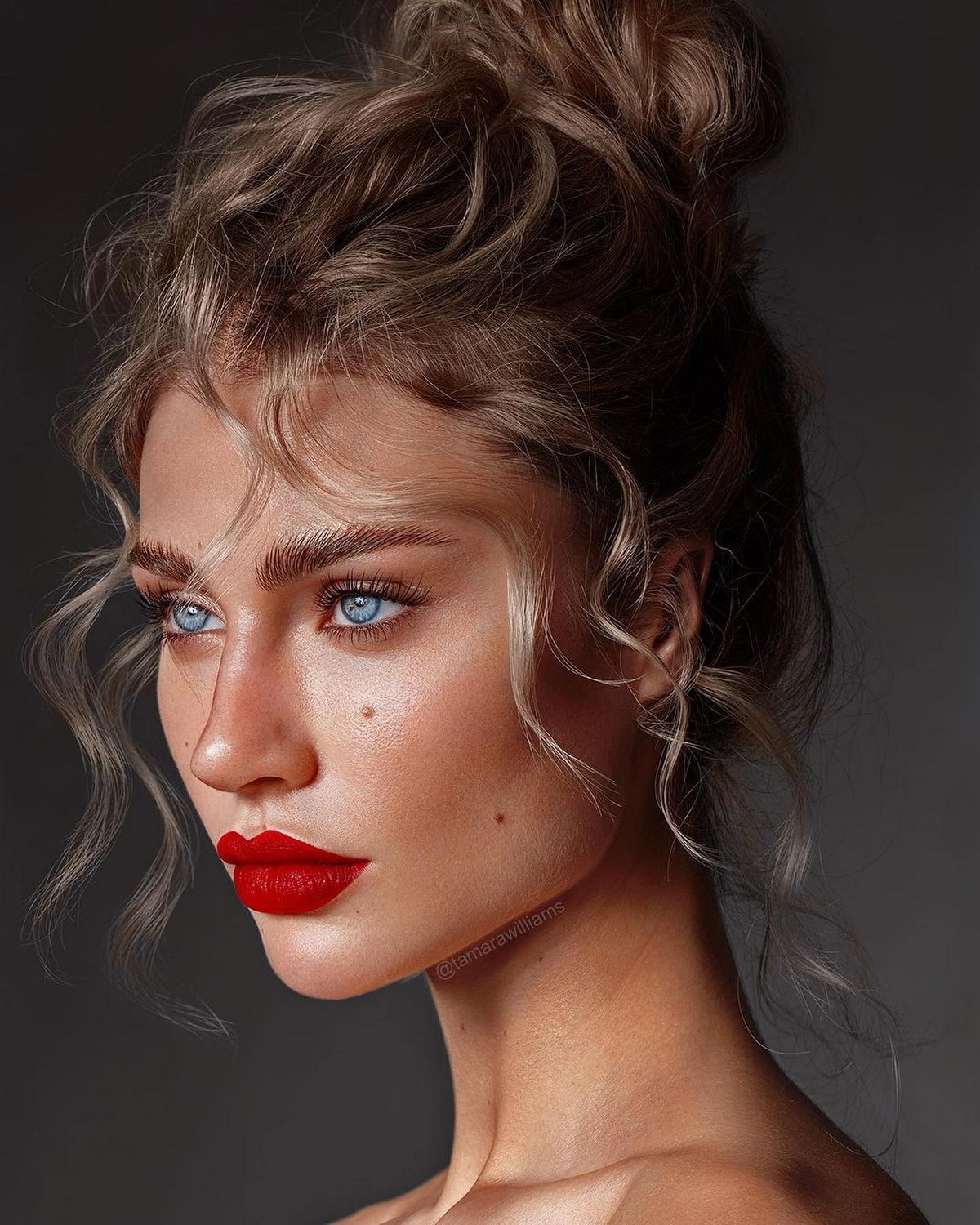 Messy High Bun Hairstyle