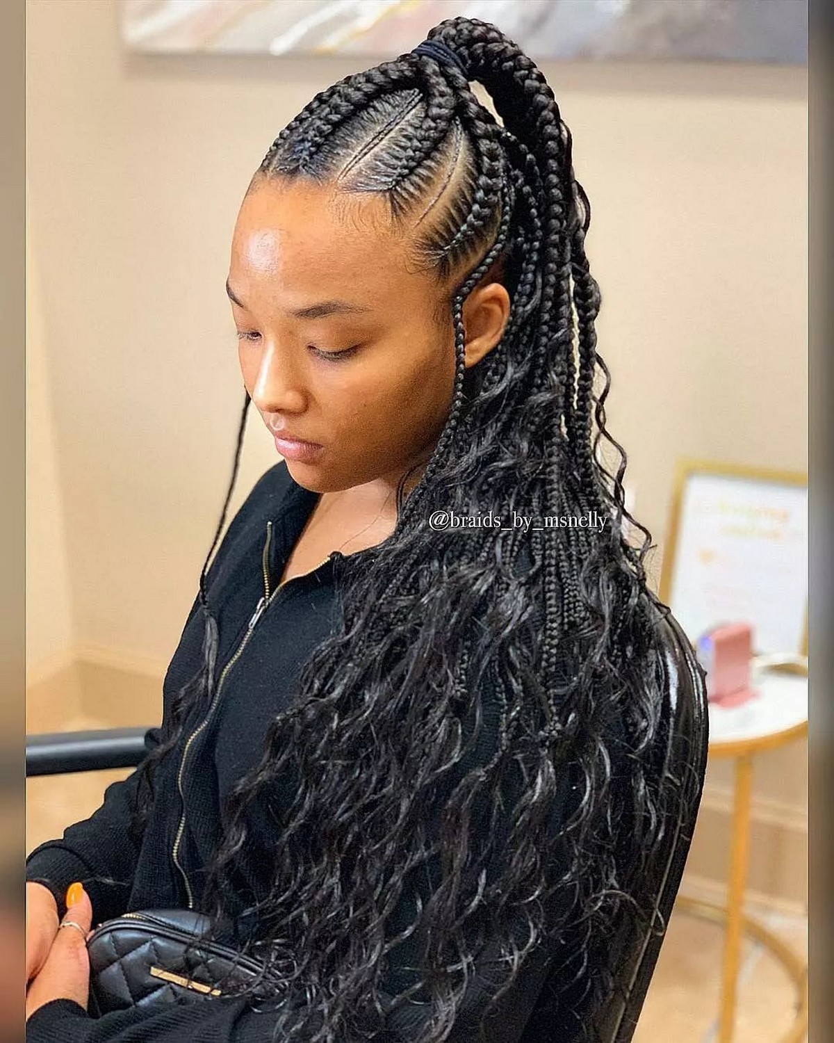 Half Up Down With Ponytail