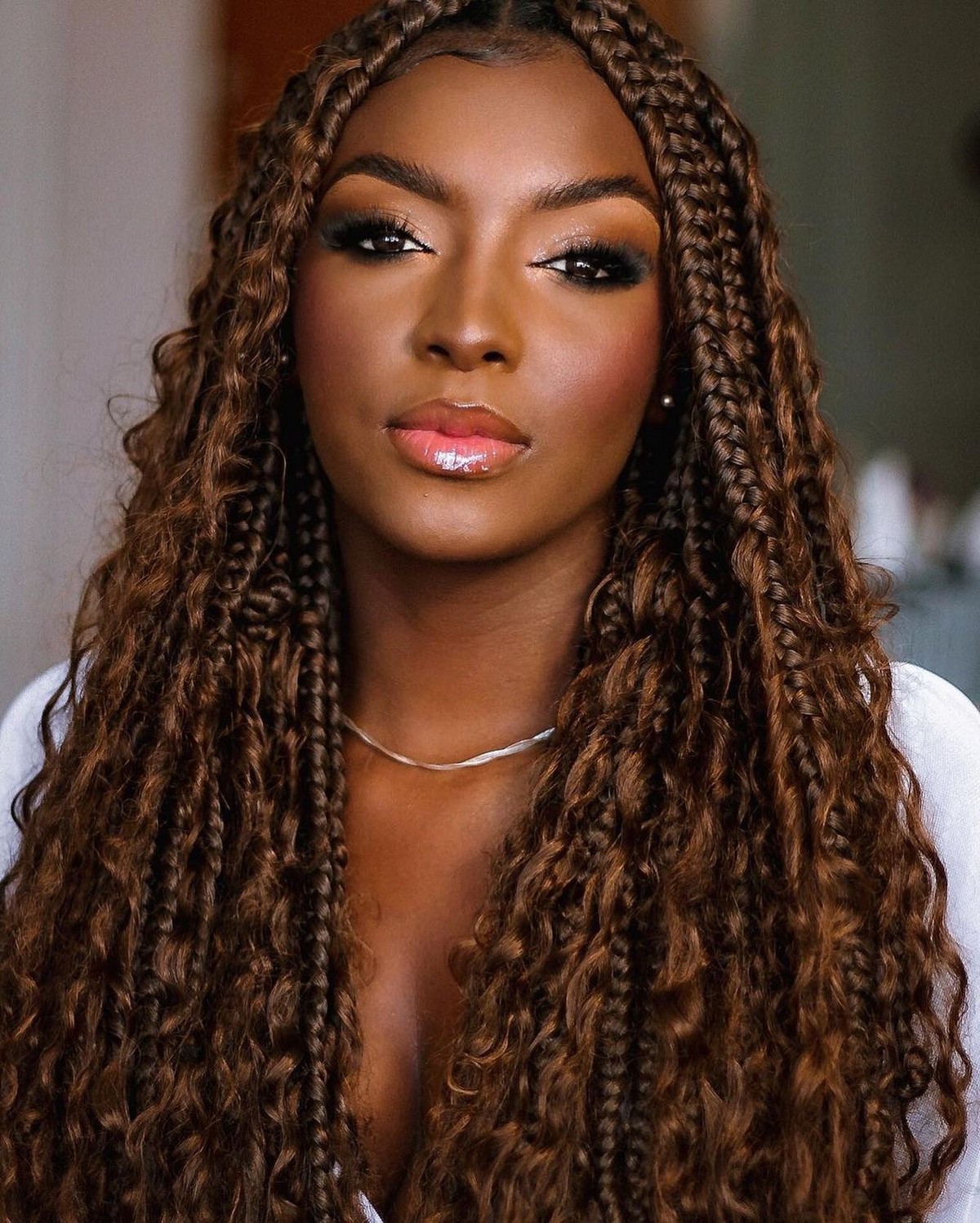 Chocolate Bohemian Box Braids